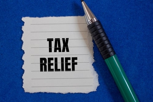 tax relief spelled on page